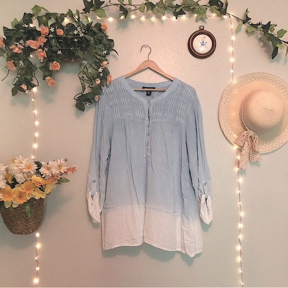 Bandolino Tops - Bandolino Lagenlook Blue Tunic Blouse